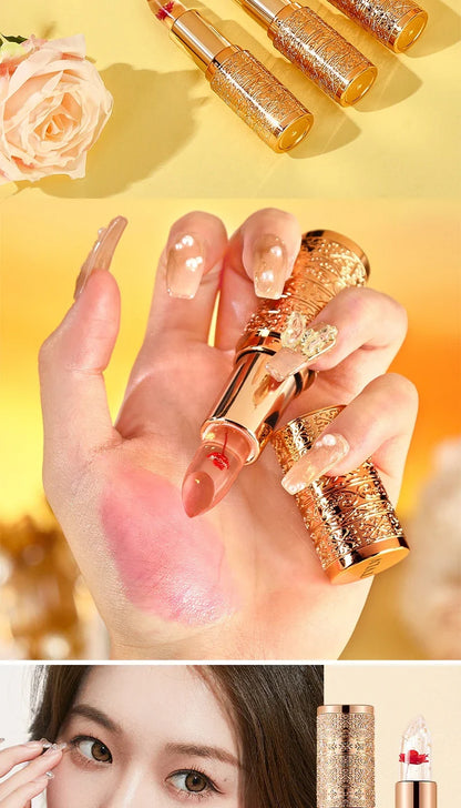 Crystal Color-changing Petal Lipstick for Women Moisturizes long-lasting and non-sticky cup lip balm