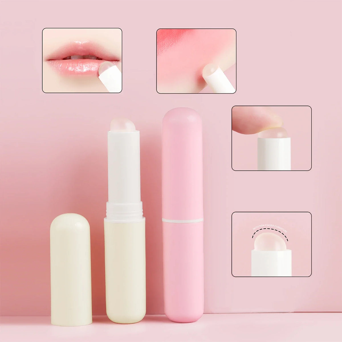 lip brush, 1pcs Plastic Cute Covered Portable for Smoother & Fuller Lip Appearance makeup brush For Making Up Supply