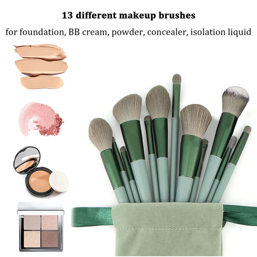 13pcs Makeup Brush Brushes Set Cosmetic Makeup Sponge Makeup Brush Cleaning Box Beauty Tool Eyeshadow Blush Professional Brushes